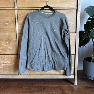 Patagonia Capilene Midweight Crewneck Long Sleeve Shirt Mens Olive Large